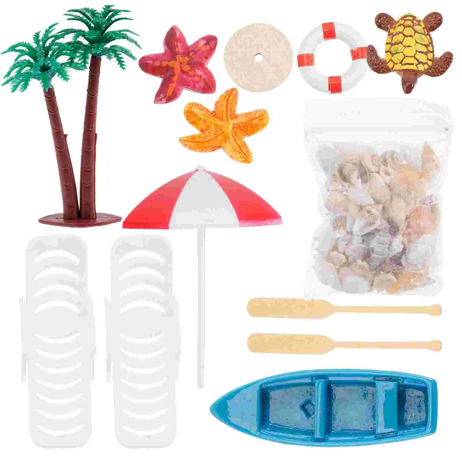 Miniature Sea Decorations House Beach Micro Scene Layout Props Baby Toys Summer Accessories