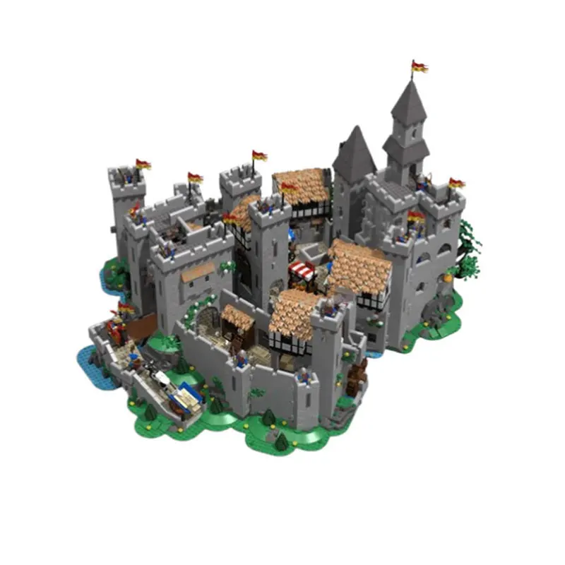 Spot MOC-129180 medieval modular building forest castle small particle assembly building blocks educational toy model gift set o