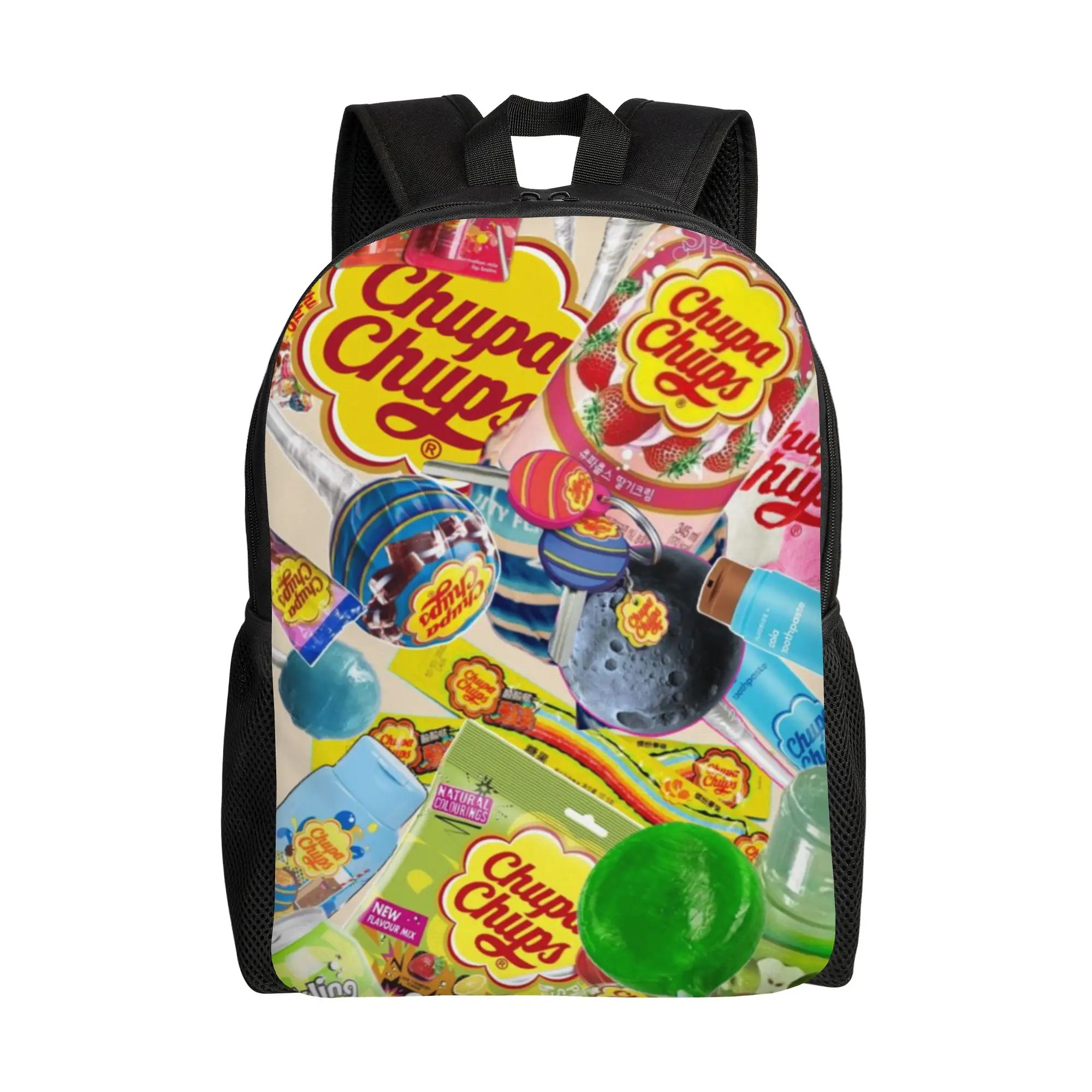 

Chupa Chups College Bag Back to school season Chupa Chups Candy Collage Dual-Use Backpack