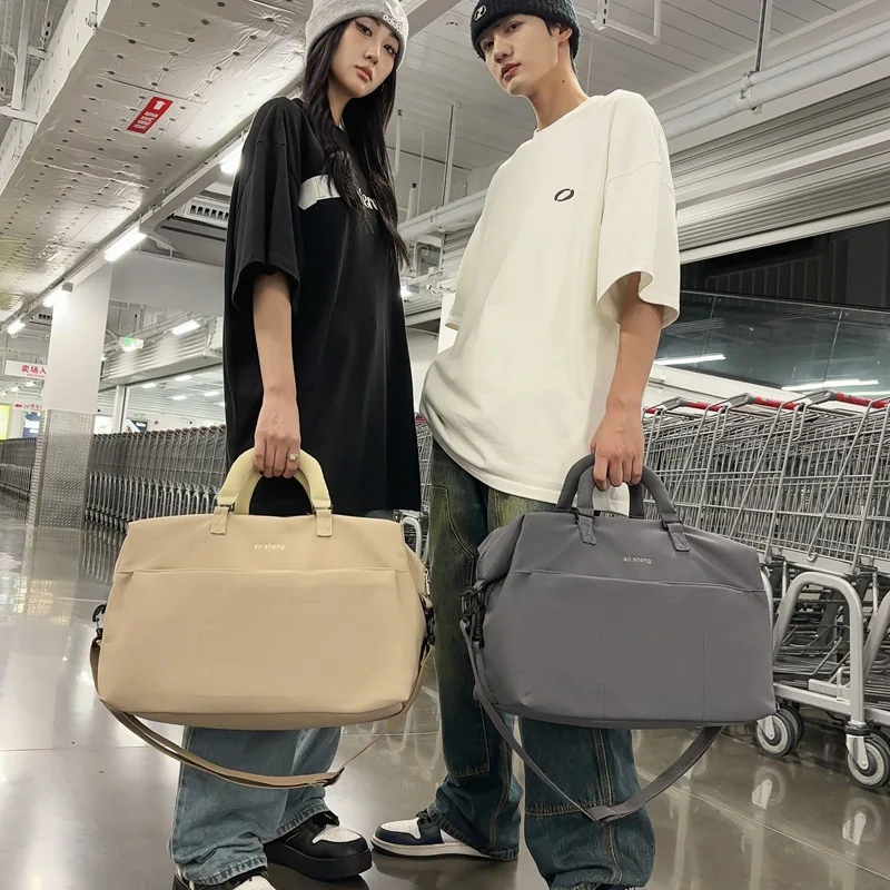 

Nylon lightweight handbag, dry-wet separated crossbody travel storage bag, large-capacity yoga single-shoulder bag