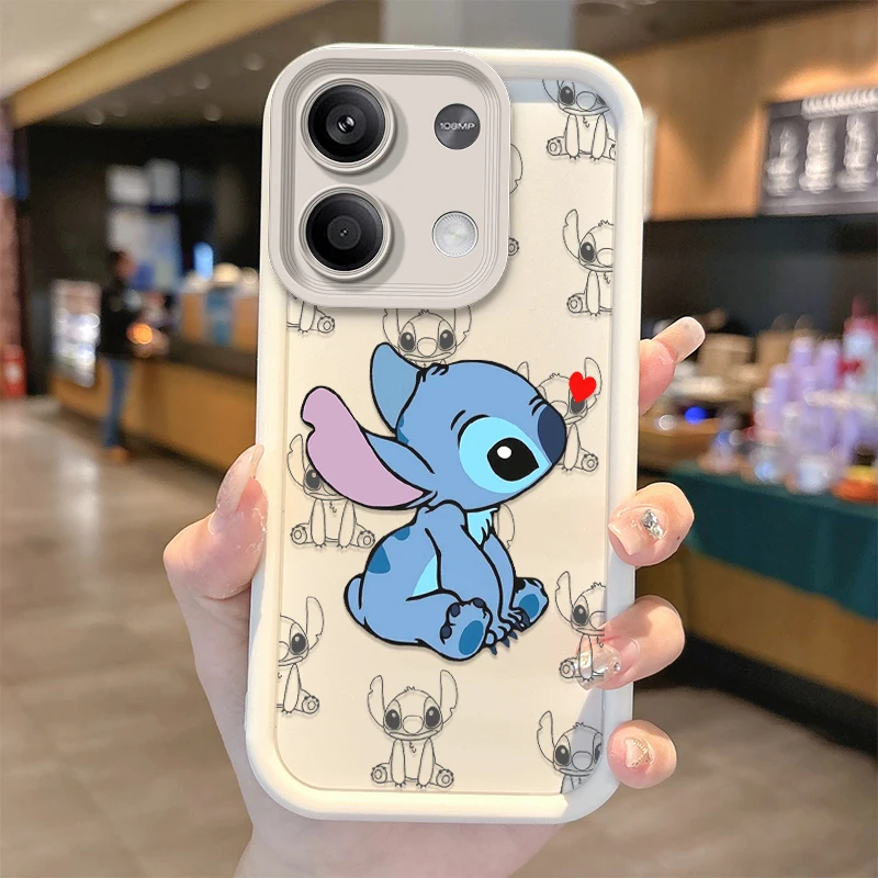 Disney Stitch Silicone Case for Xiaomi Redmi Note 13 12 Pro Plus 4G 5G 13C 12C Turbo 11 11S 10 10S 9 10A 10C 9C A2 A1 Soft Cover