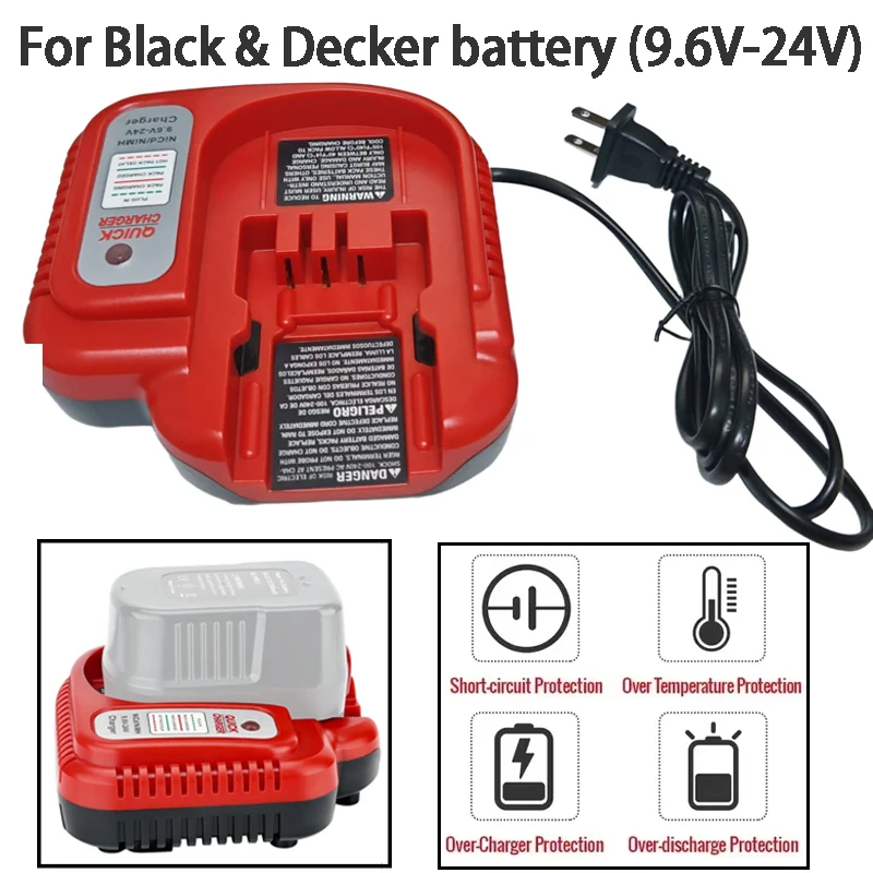 

High Quality Fast Battery Charger BDFC240 Suitable for Black & Decker Multi-Volt 9.6V-24V NICD/NIMH Nickel Battery Power Tool