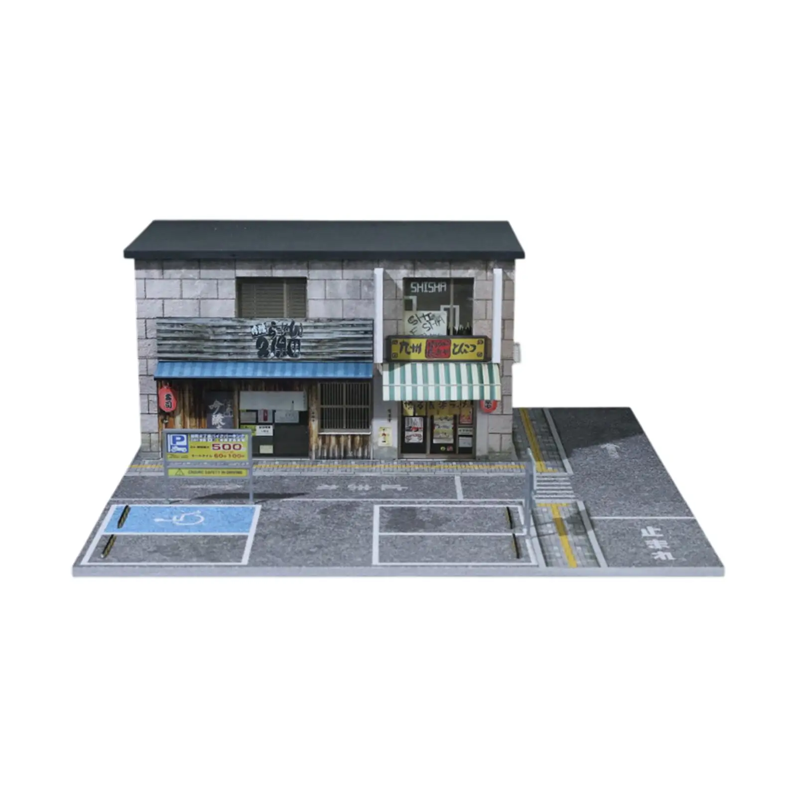 

1/64 Scenery Diorama Parking Lot Car Model Display Gifts Restaurant Backdrop