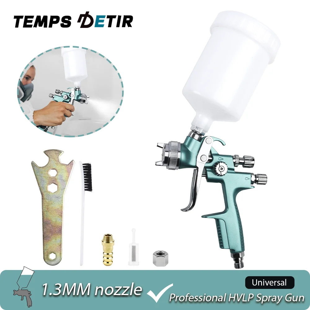 

1.3MM Professional HVLP Spray Gun Car Repair Paint Spray Guns for Home Automatic Painting Water Based Air Spray Gun 600ML/20.2oz