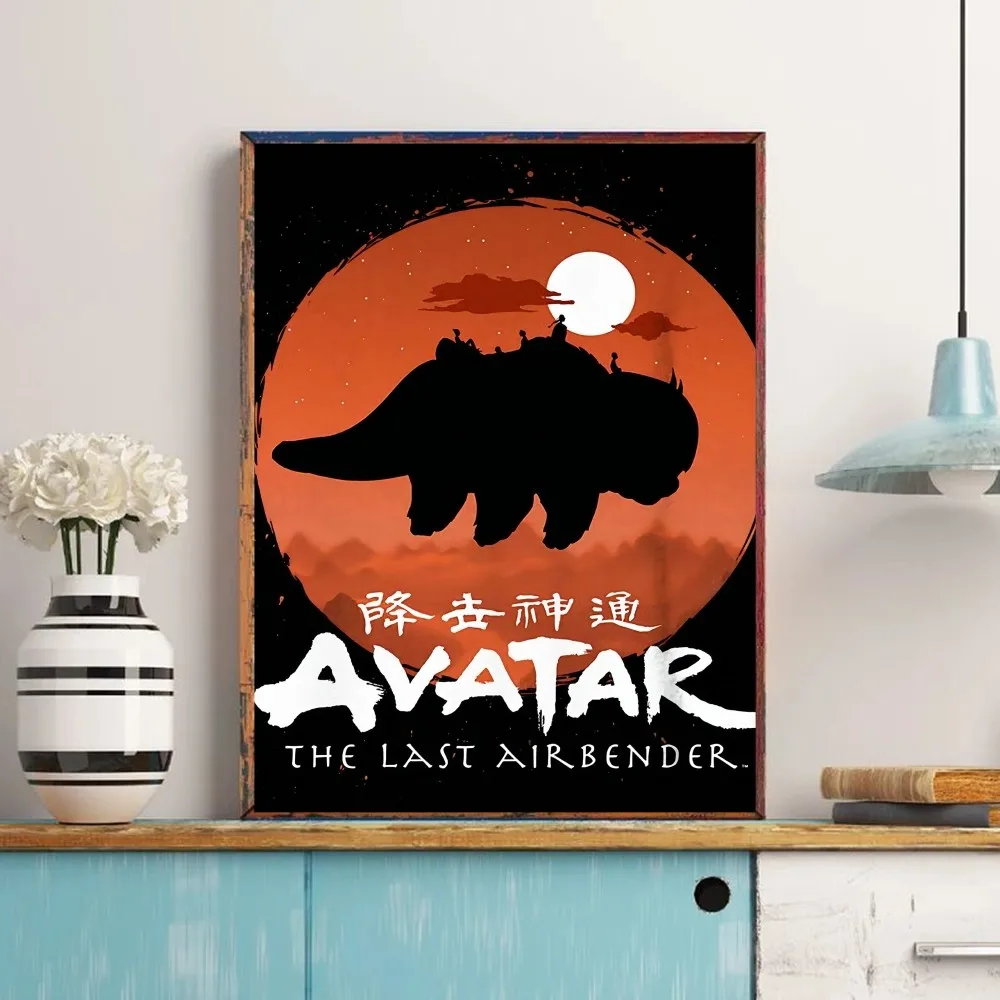 Avatar The Last Airbender Self-adhesive Art Poster Retro Kraft Paper Sticker DIY Room Bar Cafe Stickers Wall Painting