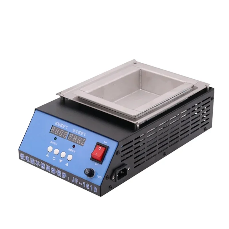 220V/110V Tin Melting Pot Solder Pot Tin Melting Furnace Thermoregulation Soldering Desoldering Bath 30~400 Degree Ajustable