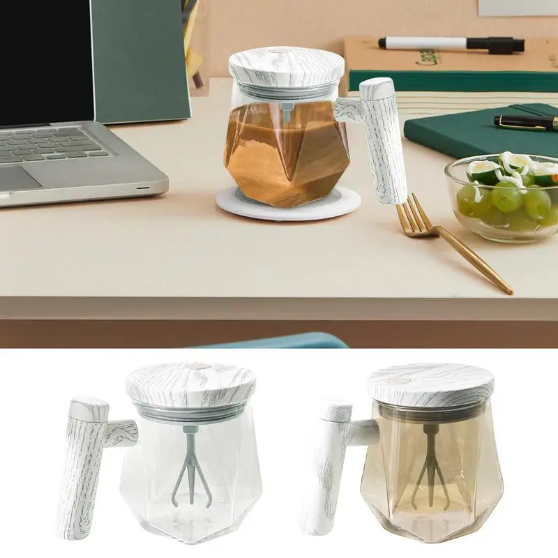 Automatic Mixing Coffee Cup/Mug 400ml Glass Drinkware Coffee Mug Self-Stirring Cup Electric Mixing Cup Tea Cup