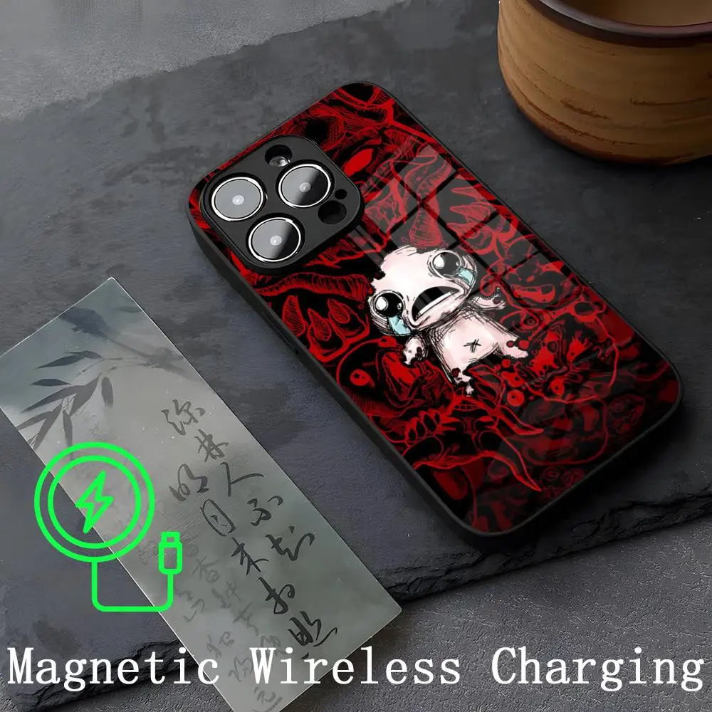 The Binding Of Isaac Phone Case Strong Magnetism Glass For iPhone 14ProMax 16 13 12 15 11 Pro XS Max Plus Mini Cover