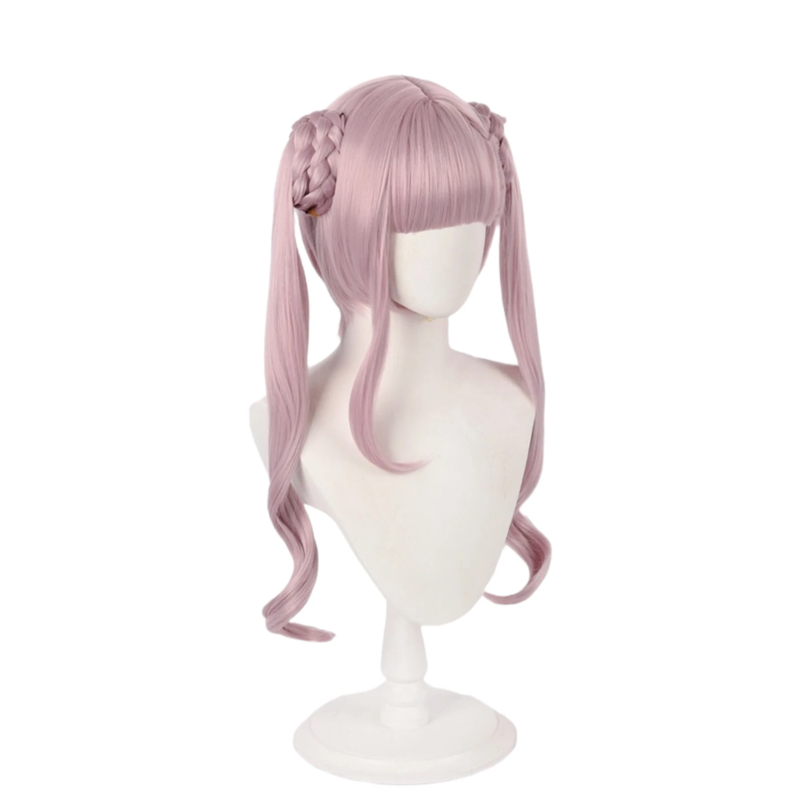 طويل مستقيم وردي فاتح بيروكات صناعية مع الانفجارات Tsukumo كاكو تأثيري ذيل حصان كليب شعر مستعار رقيق للحزب اليومي