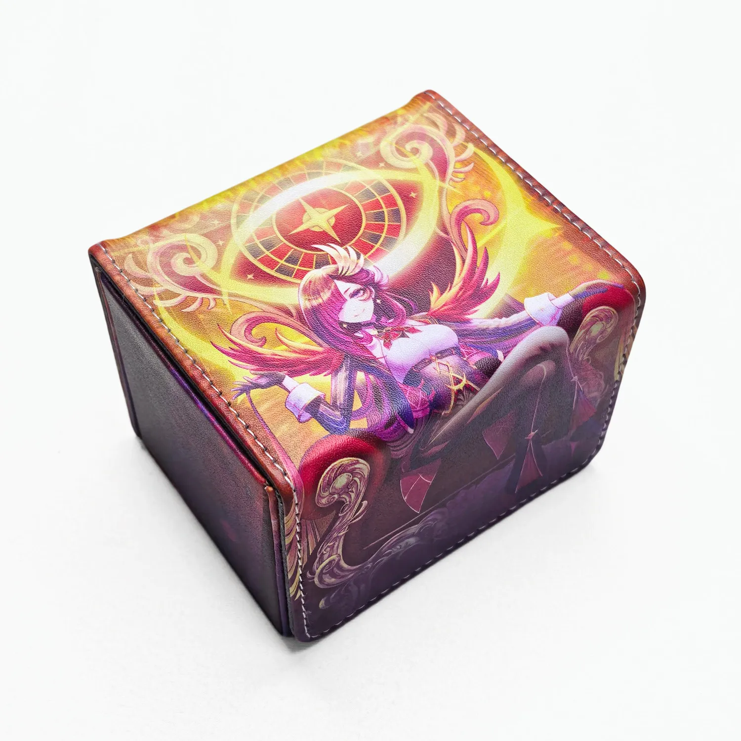 Yugioh Cielo, the Veil of Raise Moon Deck Box Card Sleeve Field Center Card TCG OCG Trading Cards Pu Leather Storage Box 100+