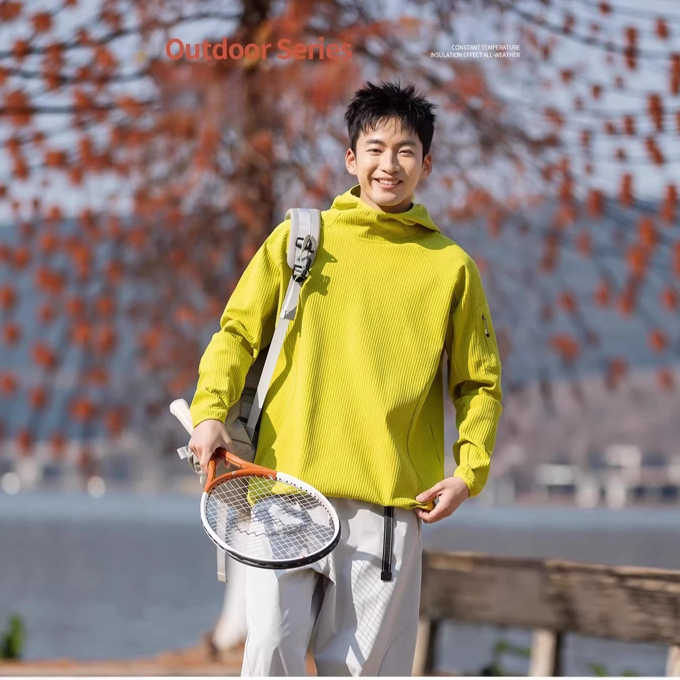 Men Mountain Series Hooded Long Sleeve T Shirt Quick Dry Breathable Thumb Hole Outdoor Sports Tops
