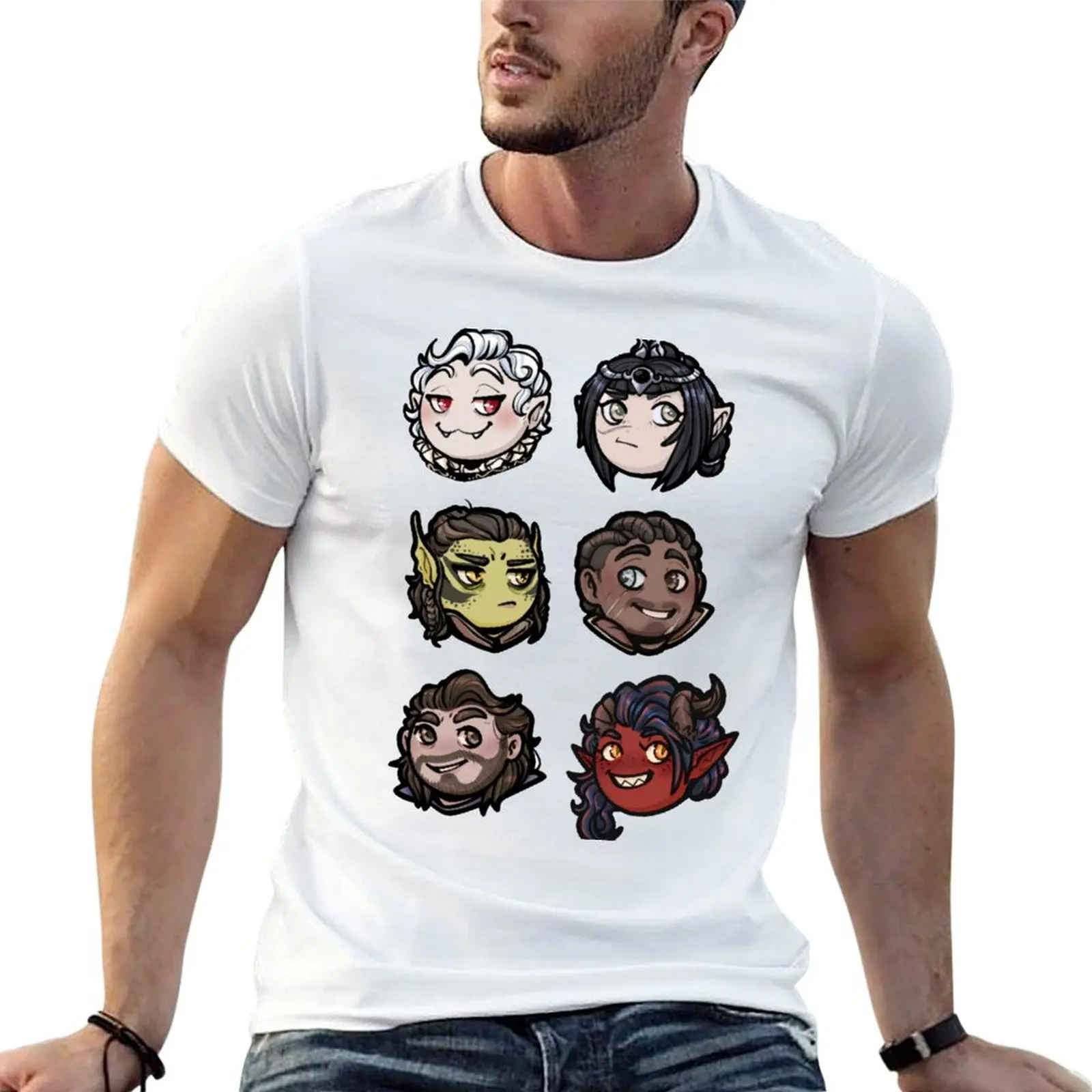 

Origin Characters shirt T-Shirt 3 t for Balders Gate man - t shirt man cotton