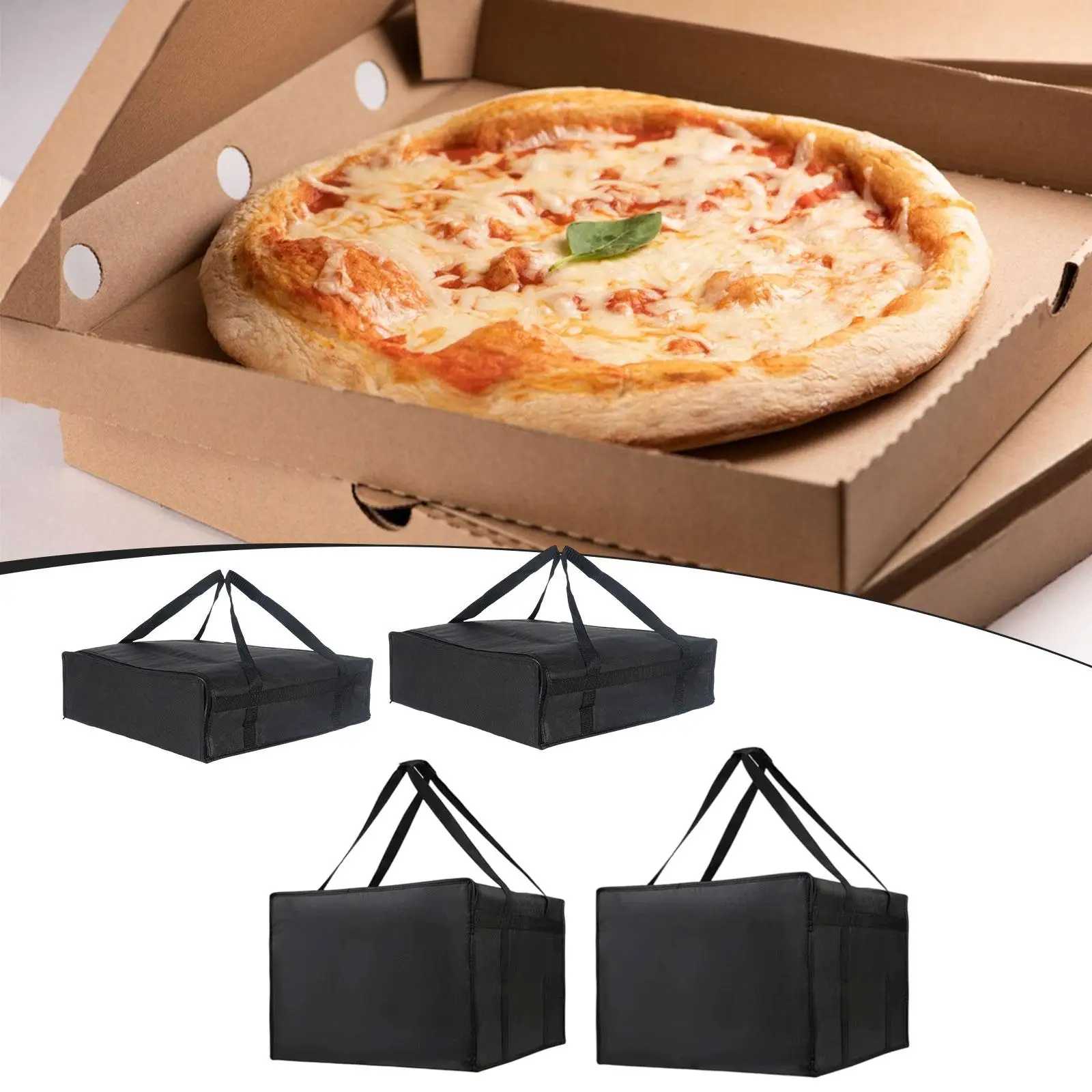 Insulated Pizza Delivery Bag Carrying Case for Takeaway Picnic Catering