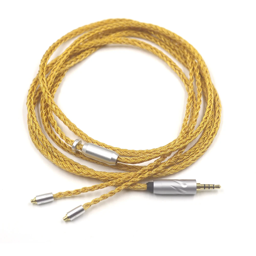 

16 Core 99% Gold Plated Upgrade Balanced 2.5mm 4.4 6.5 XLR stereo Earphone Cable For MMCX Sennheiser IE300 IE900