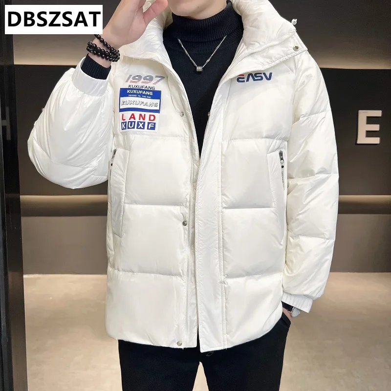 2027XK   Winter Hooded Down Jackets Fleece Parkas Warm Coats New Male Outwear Casual Winter Coats Good Quality Men  Jackets 4