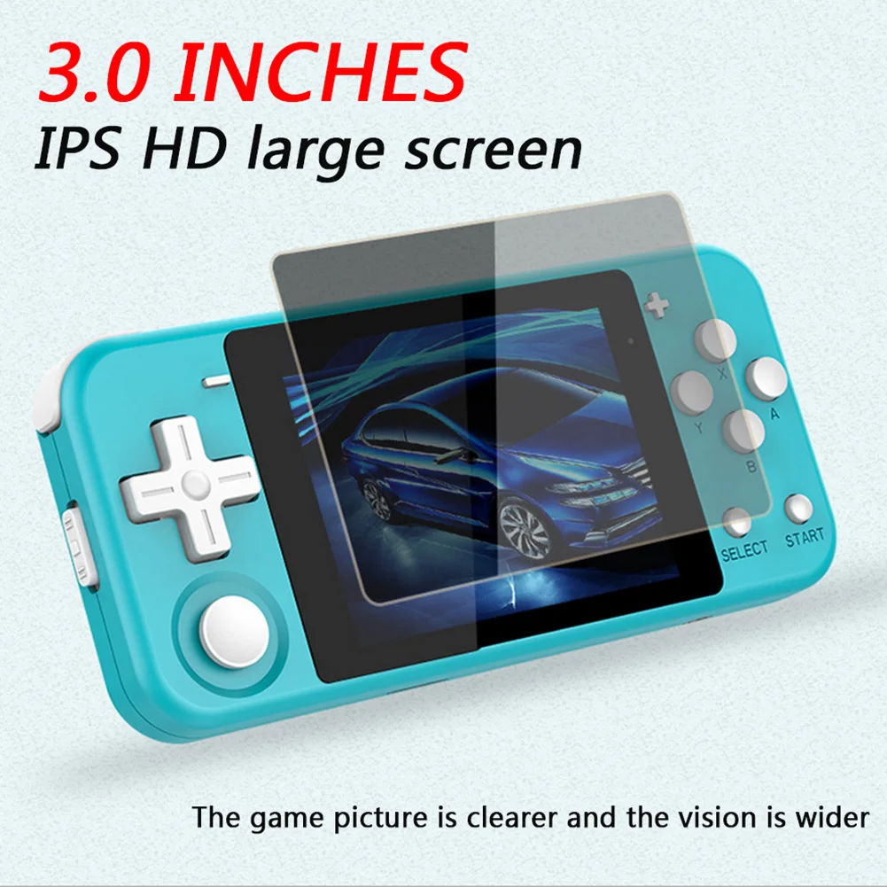 

POWKIDDY Q90 Retro Handheld Game Player 3.0 inch IPS Screen 16GB Dual Open Source System Portable Pocket Mini Video Game Console