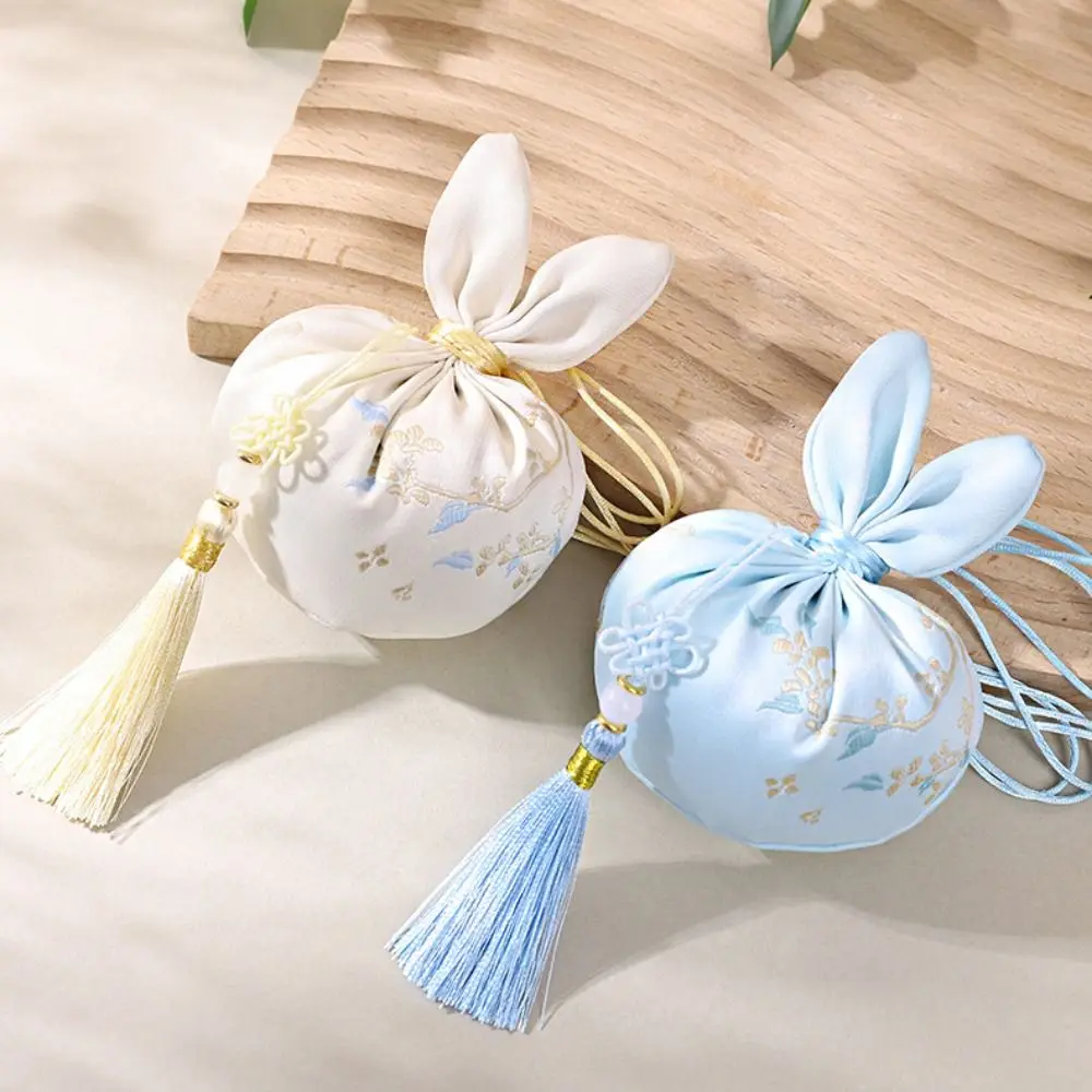 Handmade Mid-Autumn Festival Rabbit Sachet Bag Embroidered Lucky Hanging Embroidery Sachet Pendant Blessing Traditional