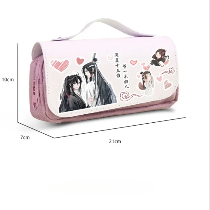 Anime Mo Dao Zu Shi Pencil Case Lan Wangji Wei Wuxian Cosplay Cartoon Pencil Bags Pen Bag Back To School Supplies Pencil Pouch