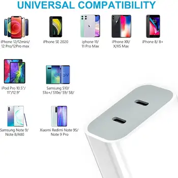 40W 雙 USB-C PD 充電器,快充 USB-C Type-C 快速手機充電器轉接器,適用於 iPhone 15/14/13 Pro Max 和 iPad Air 牆式充電器 10 最佳銷售 iPad充電器 - №8