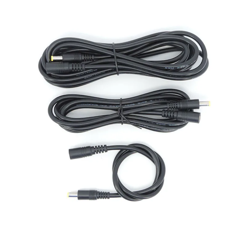 Cavo di prolunga per connettore di alimentazione cc maschio a maschio femmina 18awg adattatore per cavo 19v 24v per telecamera a strisce 5.5 x2.5mm 0.5/3/1.5m