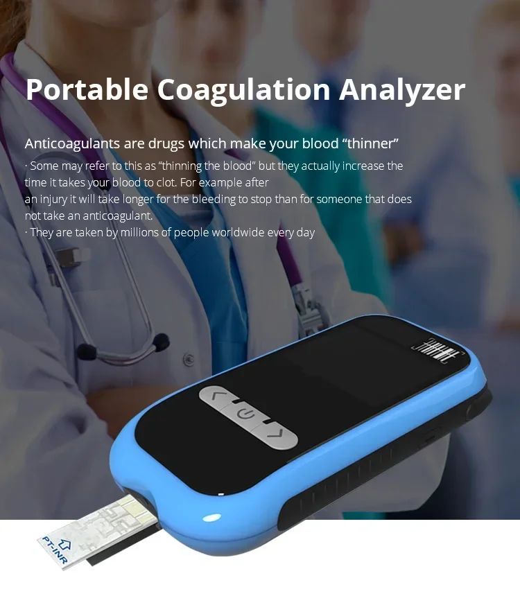 Koagulation analysator Elektrometer für profession elle Point-of-Care-Patienten Selbst test tragbares Koagulo meter pt/inr Meter