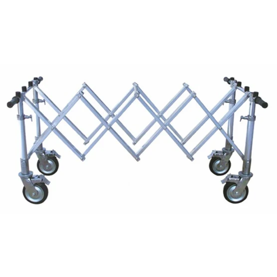 

Adjustable Aluminum Folding Coffin Rack Church Truck with Locking Wheels for Funeral Parlors