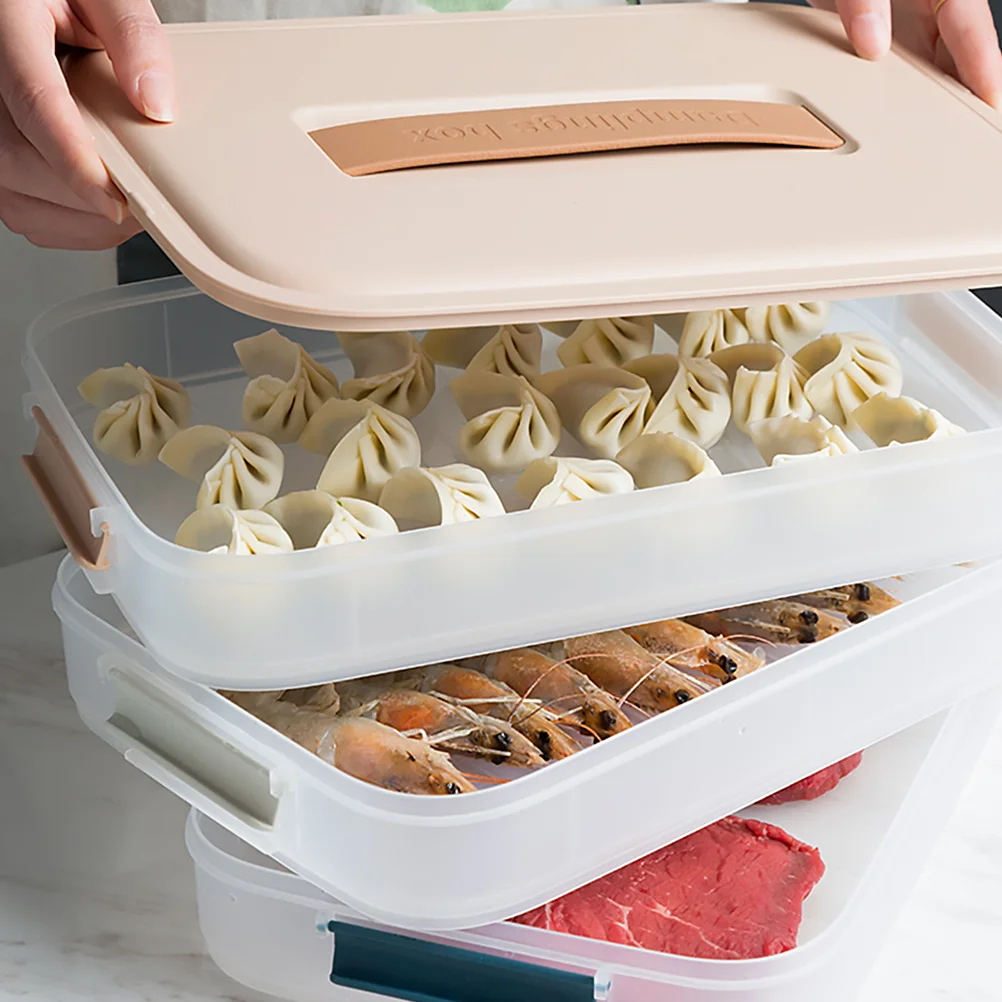 

Dumpling Storage Box Food Box Non-Stick Refrigerator Crisper Plastic Container Crisper for Food Storage