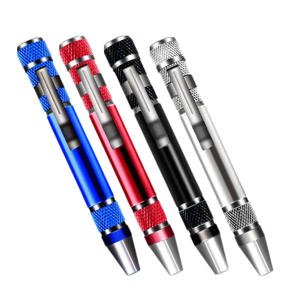 1pc Multi-functional 8-in-1 Screwdriver Set, Precision Cross & Flathead Driver, Repair Kit, Portable Aluminum Alloy Tool