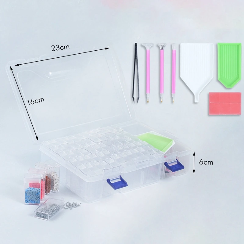 64 Checkered 5D Diamond Painting Box Storage Box DIY Accessories Suitable For Full Diamond Embroidery