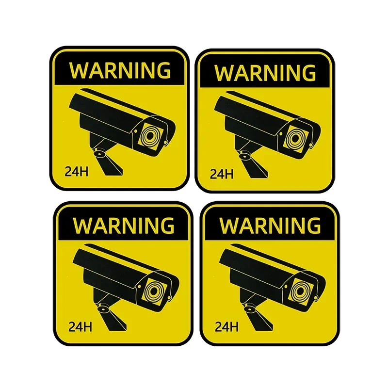 5*5cm CCTV Video Surveillance Alarm Waterproof Sunscreen Vinyl Car Sticker Warning Sign Decal Auto Decor Accessories