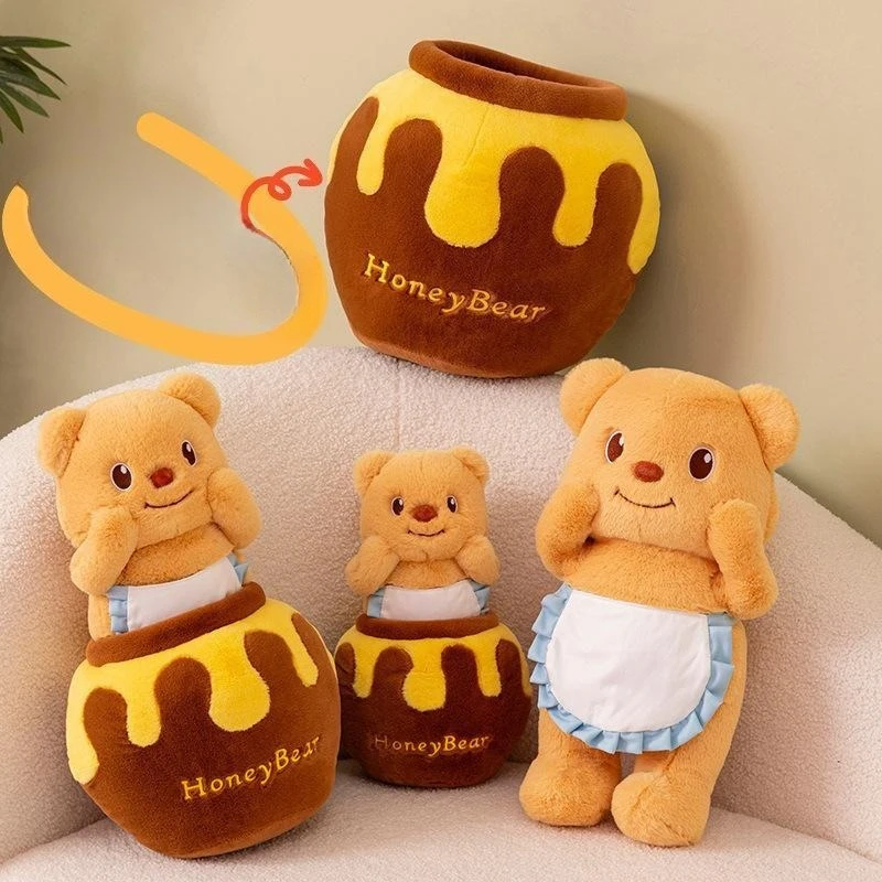 

Настоящая плюшевая кукла-медведь 38 см, кремового цвета, милый подарок на день рождения