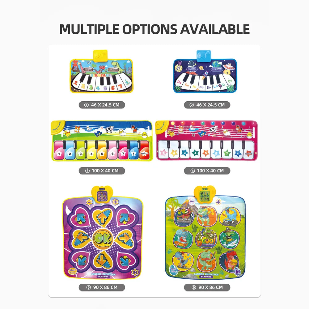 Pré-escolar bebê música dança tapete brinquedo educação precoce presente crianças piano teclado almofada brinquedo