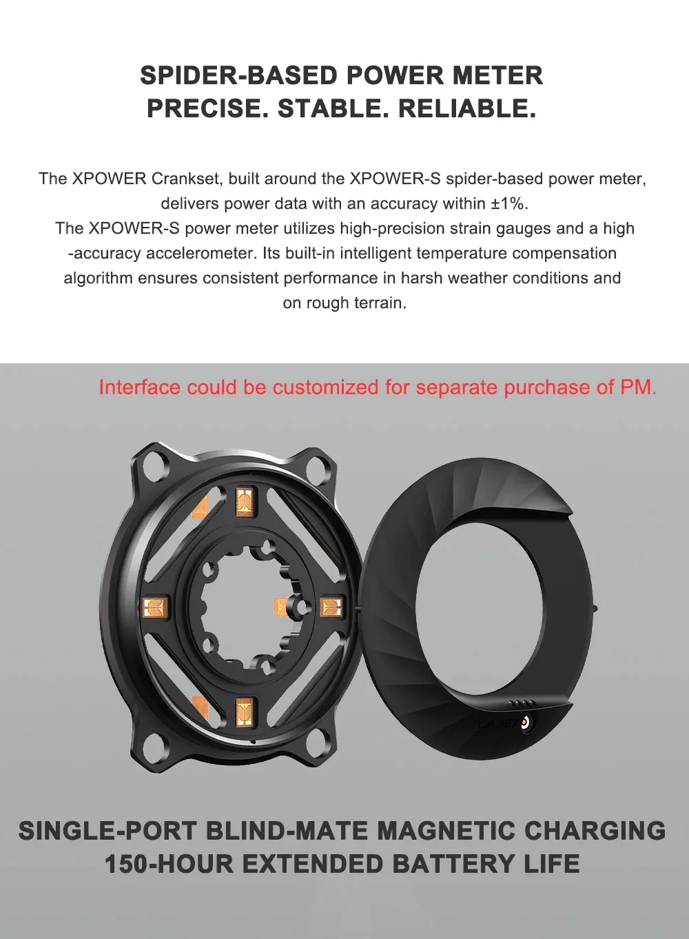 Carbon-Kurbelgarnitur für Rennräder, 155mm-175mm Länge, DUB 24mm Titan-Spindel für 110BCD Spider Spec EASTON Interface Kurbelgarnitur – Detail 10