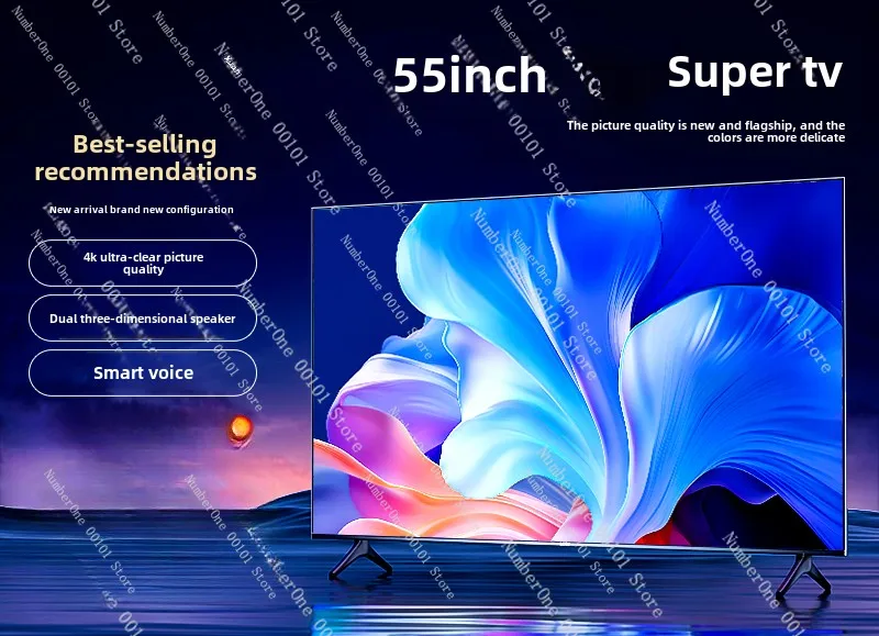 TV 55-inch 2 + 64 High-end Smart LCD TV 4K Full-screen Official Flagship Store Genuine