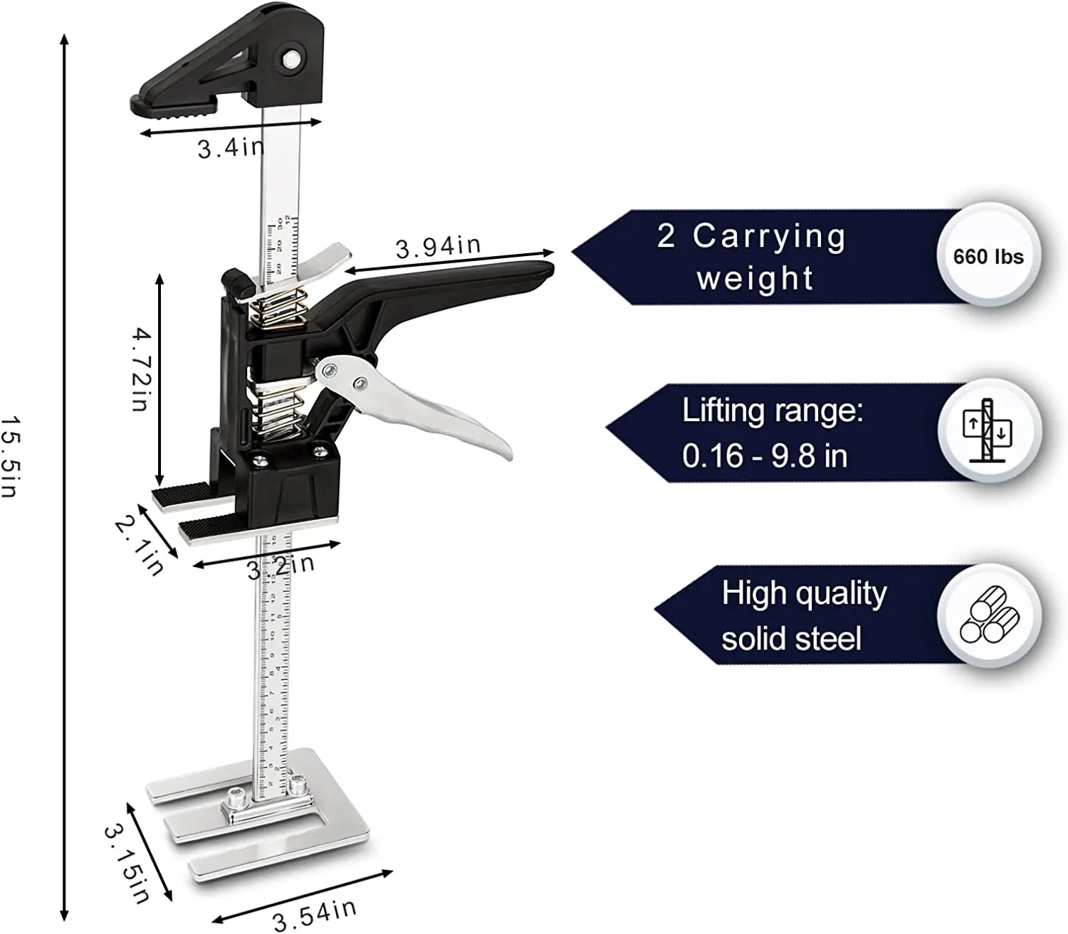 New lifter wall tile pad top height cabinet lift household metal lifter manual tool effort-saving arm woodworking clamp tools