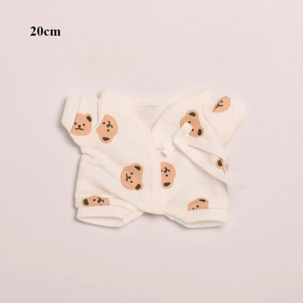 15cm/20cm Cotton Doll Pajamas With Eye Mask Stuffed Cotton Doll Sleep Clothes Cute Replacement Bathrobe Dolls Accessories