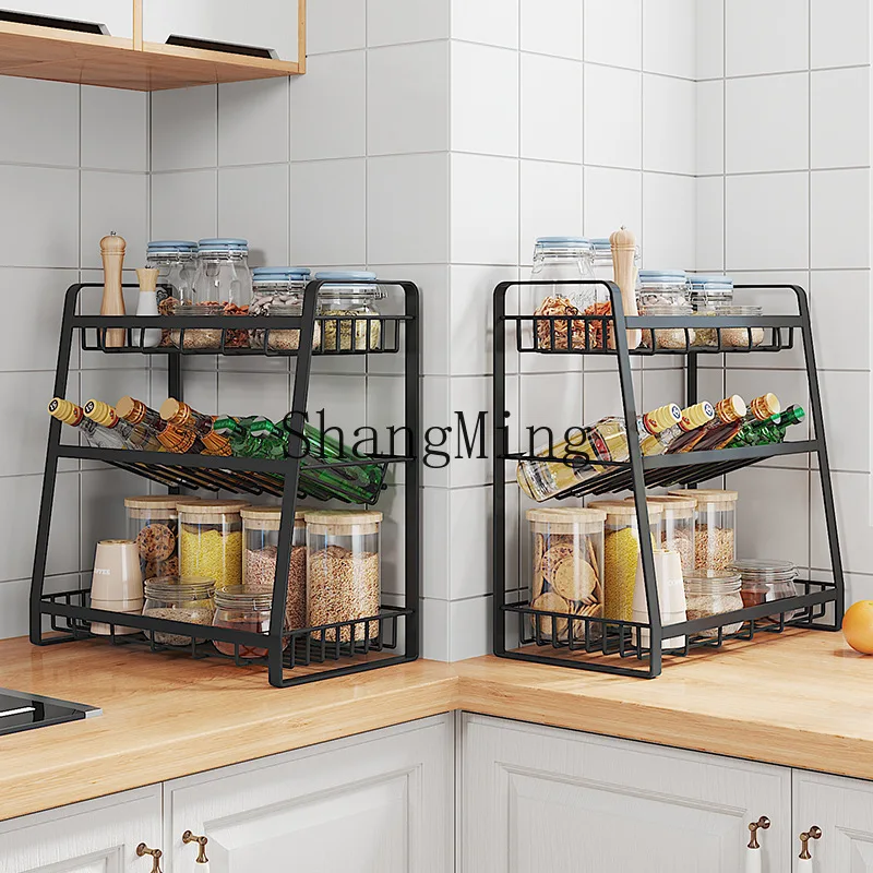 

Кухонная подставка FG для дома, многоярусная подставка для хранения масла, соли, соусов и уксуса, многофункциональная подставка для хранения на столешнице.