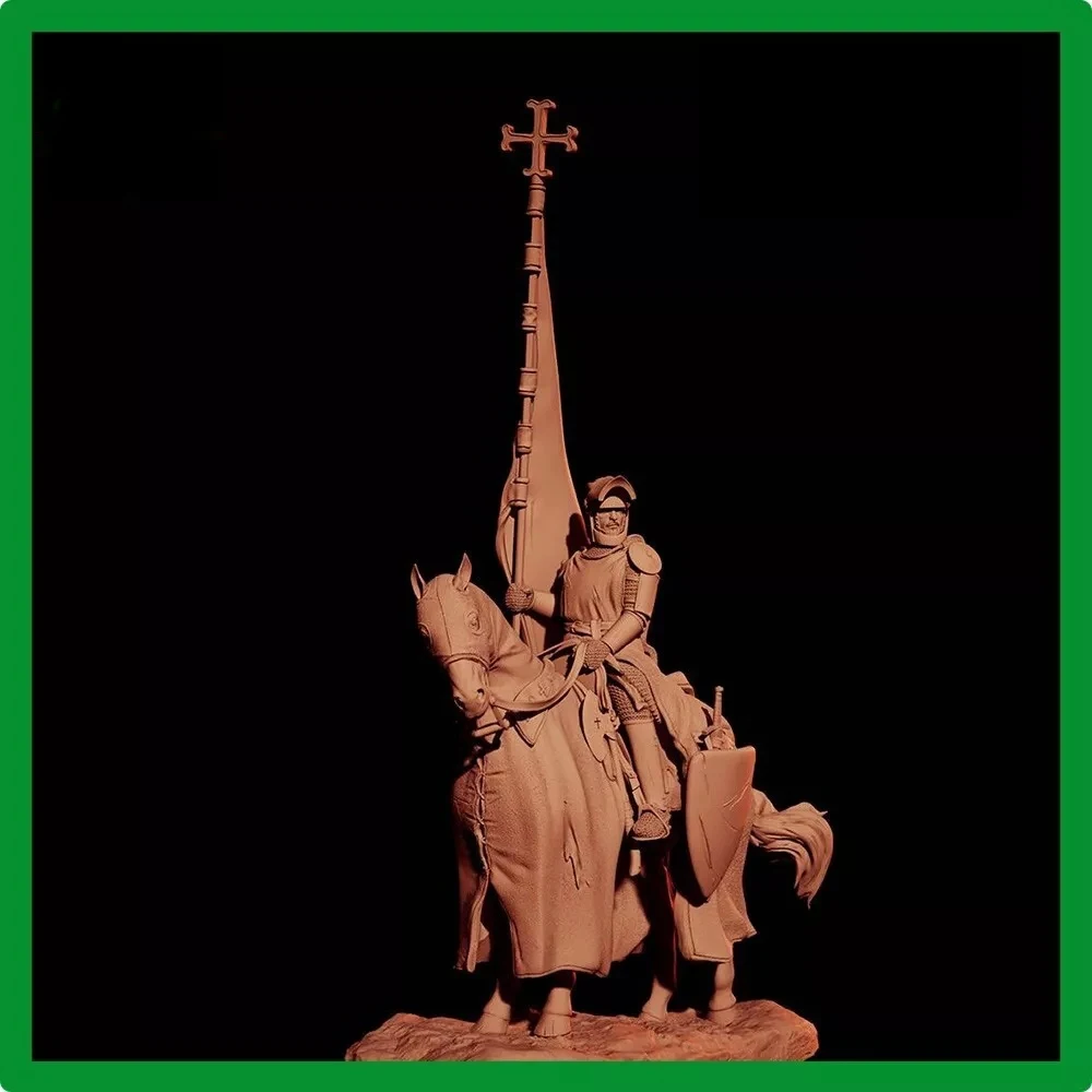 

Комплект неокрашенной модели из смолы 1/24, древний рыцарь с лошадью и основанием, в разобранном и неокрашенном виде GK,