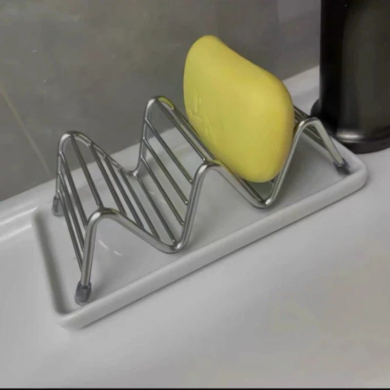 

Держатель для мыла из нержавеющей стали с несколькими отделениями, быстрым отводом воды, для раковины, столешницы, кухни, ванной комнаты, для губки