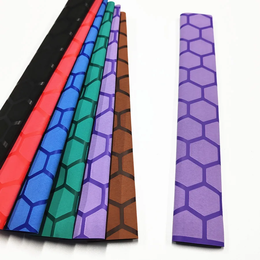 1.6M DNA Anti-slip Fishing Rod Grip Tape Heat Shrink Tube Honeycomb Texture Handle Cover Sweat Absorbent Rod Protector Wrap