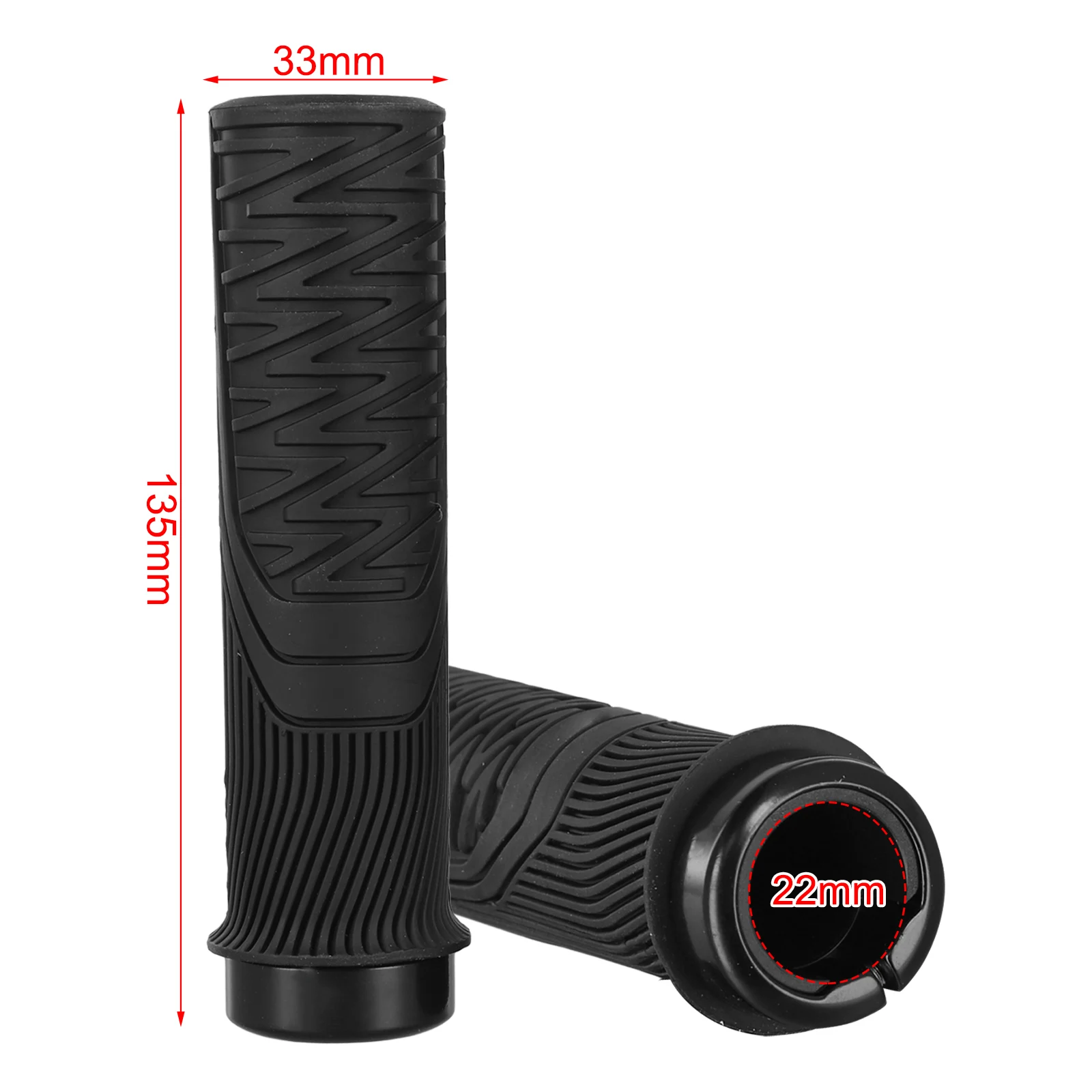 22.2mm Mountain Grips Lock-on Grip Bigger Anti-Slip Handlebar Shock-Proof Bolder Rubber Bicycle Grips MTB Bike Handlebar Parts