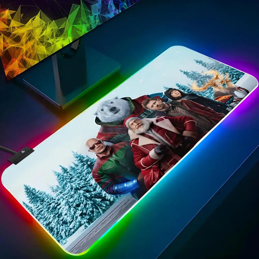 Red One Mouse Pad RGB Large Gaming Computer Keyboard LED Mousepad Office Desks And Laptop Accessories Non Slip HD