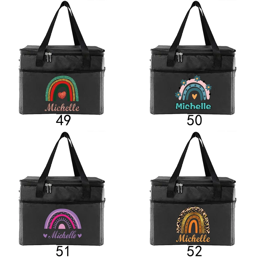 شخصية مخصصة التخييم في الهواء الطلق الغداء حقيبة المحمولة الغداء حقيبة الغذاء العزل صندوق دائم مقاوم للماء.