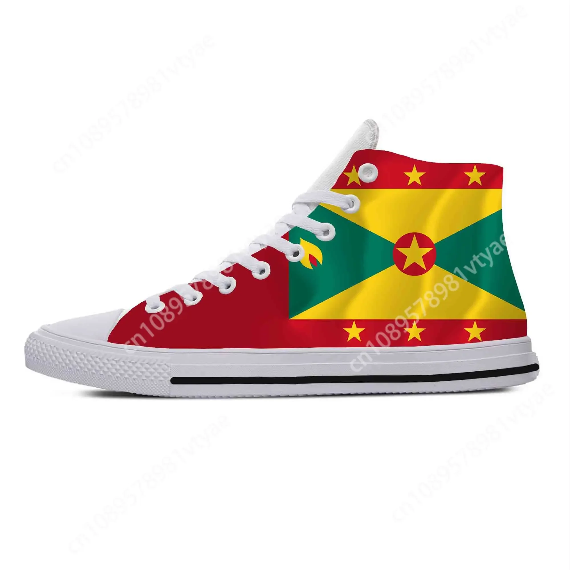 

Grenada Grenadian Flag Patriotic Pride Cool Funny Casual Cloth Shoes High Top Comfortable Breathable 3D Print Men Women Sneakers