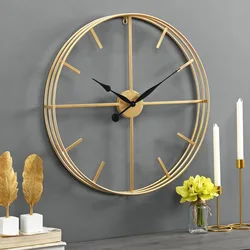 Metal Iron Art Wall Clock, Simple and Fashionable, Living Room, Bedroom Decoration, Clock and Watch