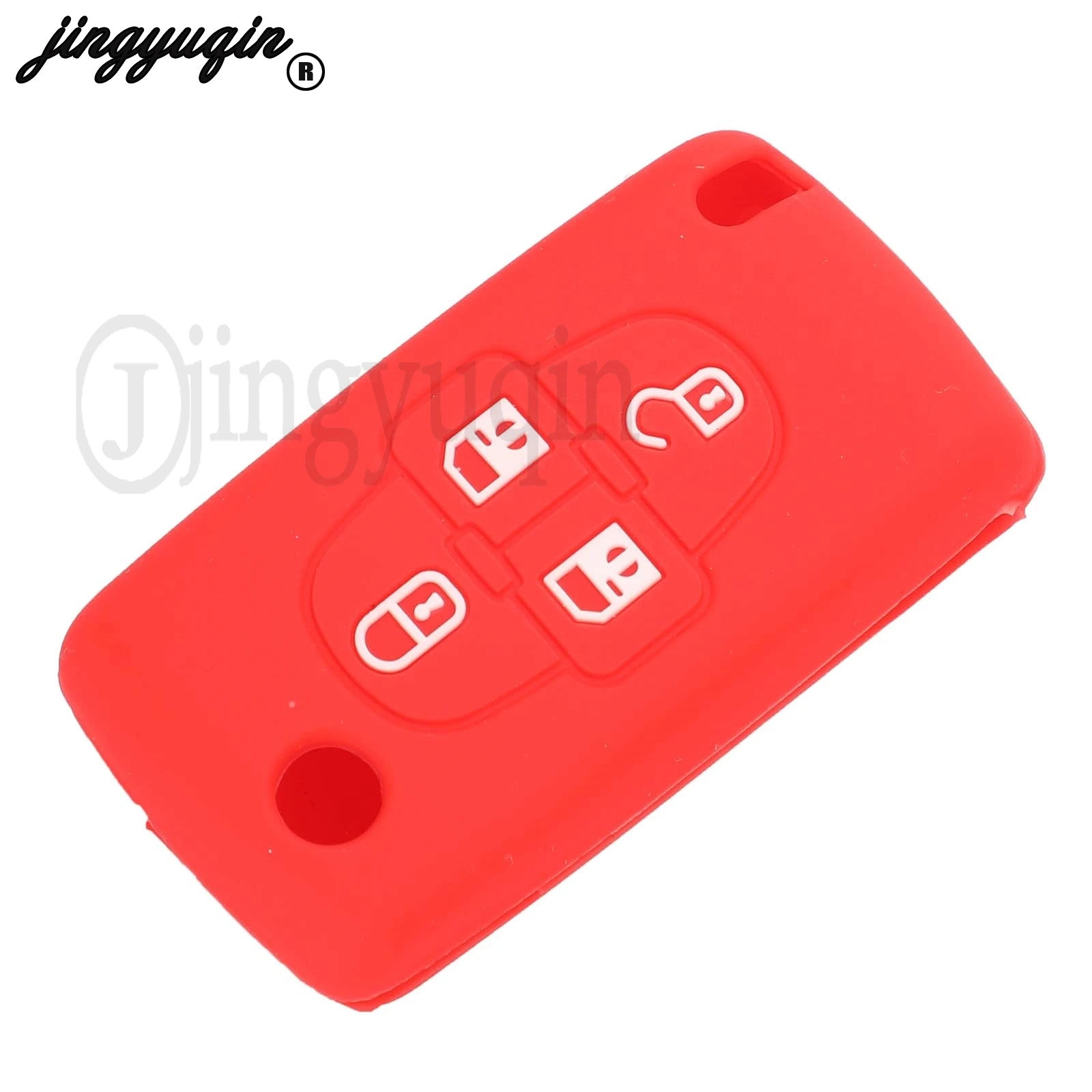 Silicone Car Remote Key Fob Shell Cover Case For For Peugeot 4 Button  1008 807 Citroen C8 Skin Holder 2007 2008 2009