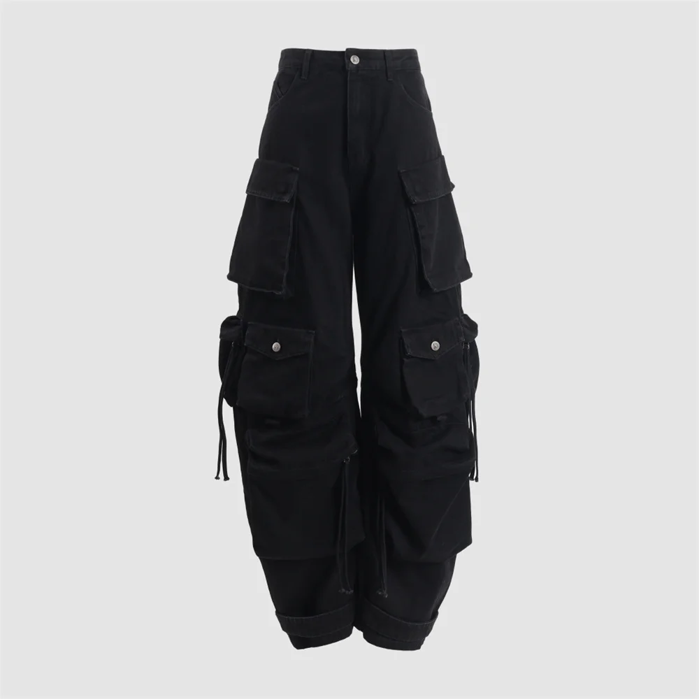 جينز نسائي قطني 2025، حمالة صدر ثقيلة مغسولة، ممزقة، شاهقة، ملابس نسائية، y2k جديدة، عصرية، عالية الجودة #6