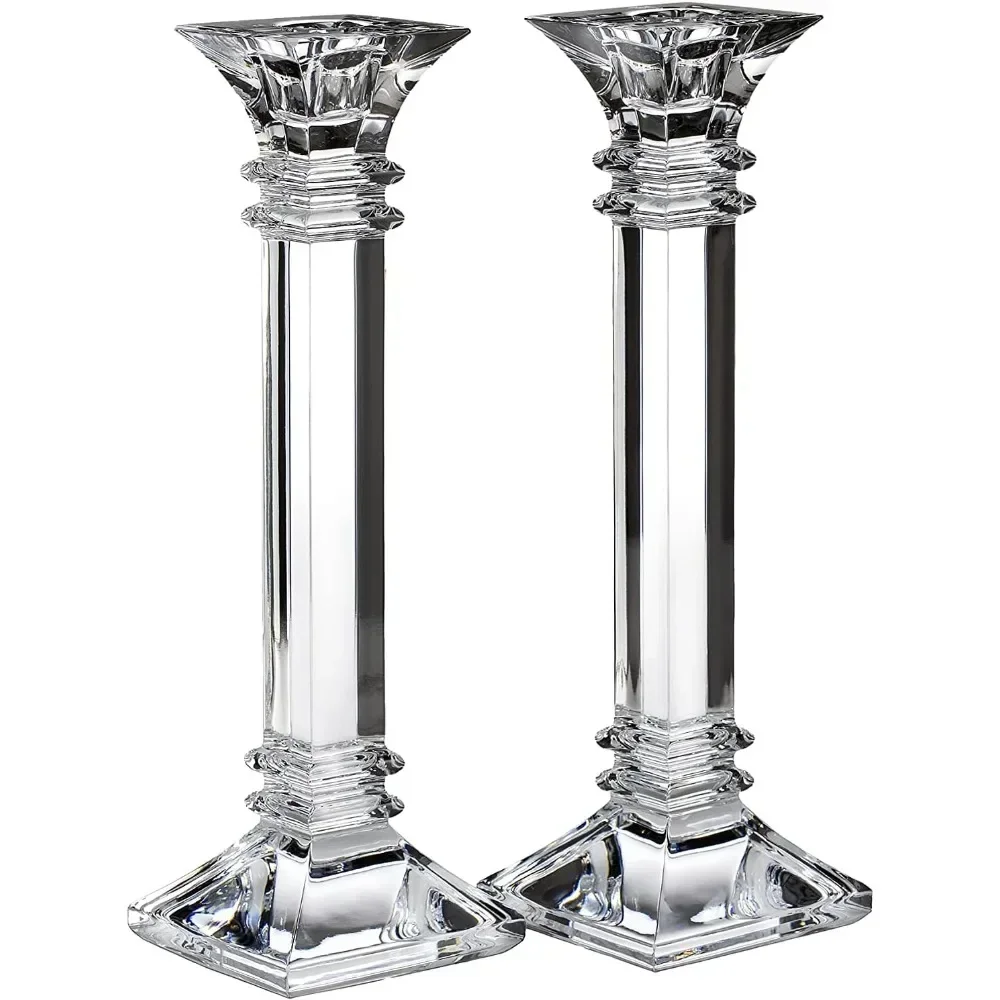 # Para candelabro Treviso de 10 ", par de candelabros, accesorios de decoración para el hogar, diseño de mesa transparente, centros de mesa para decoración de habitación para boda