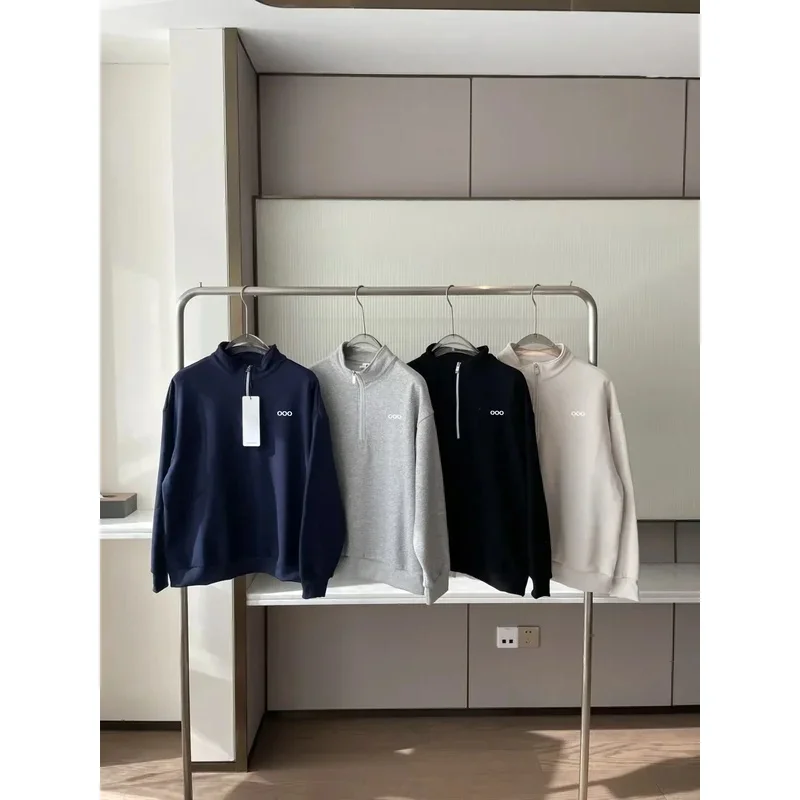 2026 Men's and Women's Half Zipper Thickened Stand Up Collar Fashion Casual Comfortable Top