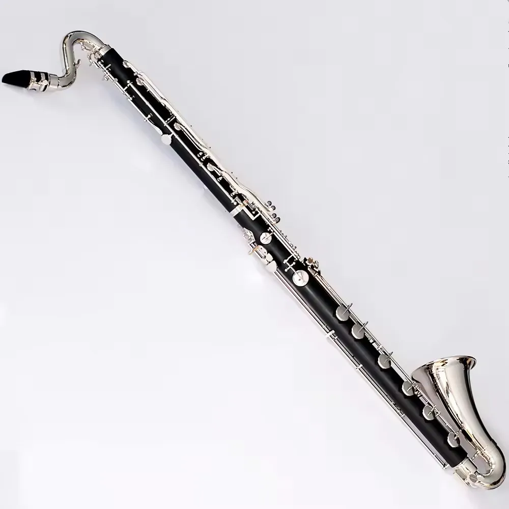 Bb Tone Bass Clarinet Bakelite Black Body Nickel‑Plated Keys International Standard Woodwind Instrument